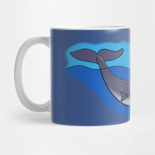 Cute whale and baby whimsical design Mug